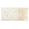 8 Sheets Self-Adhesive Gold Color Random Patterned Metallic Nail Sticker DIY Nail Art Decoration Decals Nail Decals - Default