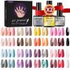 Limegirl Gel Nail Polish Kit Pink Glitter Pop Summer 40/24 Colors Semi-Permanent UV Led Gel Varnish Soak Nails - ZH249-1