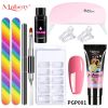 Manicure Set Poly Extension Nail KitGel Nails CompleteKit Gel For Extension Semi PermanentUV Varnish Kit Nail Tools Sets - M-ZH19-1