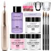 Nail Acrylic Powder and Liquid Monomer Nails Art Decoration For Manicure Set Kit Crystal Nail Glitter 3D Nail Tips Carving Tools - ZH345-1