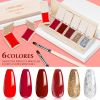 6 Colors Solid Cream Gel Nail Polish Canned Semi Permanent Varnish DIY Creamy Texture Painting Nail Art Solid UV Gel - ZH218-9