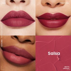 Szvilimz High Quality Silky Smooth Waterproof Matte Lipstick High color saturation - Salsa