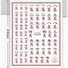 6 Sheets Mahjong Nail Stickers Tips Chinese Style Self-Adhesive DIY Nail Art Stickers Decals; the Character Tiles Nail Decals - Default