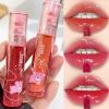 Crystal Glossy Lip Glaze Mirror Cute Bear Lip Gloss Waterproof Transparent Nude Liquid Lipstick Lip Girls Makeup Korean Makeup - C02