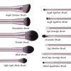12Pcs Makeup Brushes Face Lip Eyebrows powder brush+Professional makeup Bag - default