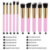 Travel Set Mini Makeup Brush Set of 10 (Pink Gold) - default