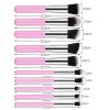 Travel Set Mini Makeup Brush Set of 10 Count (Pink Silver) - default