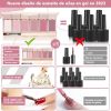 6 Colors Solid Cream Gel Nail Polish Canned Semi Permanent Varnish DIY Creamy Texture Painting Nail Art Solid UV Gel - ZH218-8